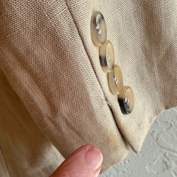 Ralph Lauren Polo 100% Linen Tan 3 Button Blazer Jacket  Sz L - Picture 11 of 14
